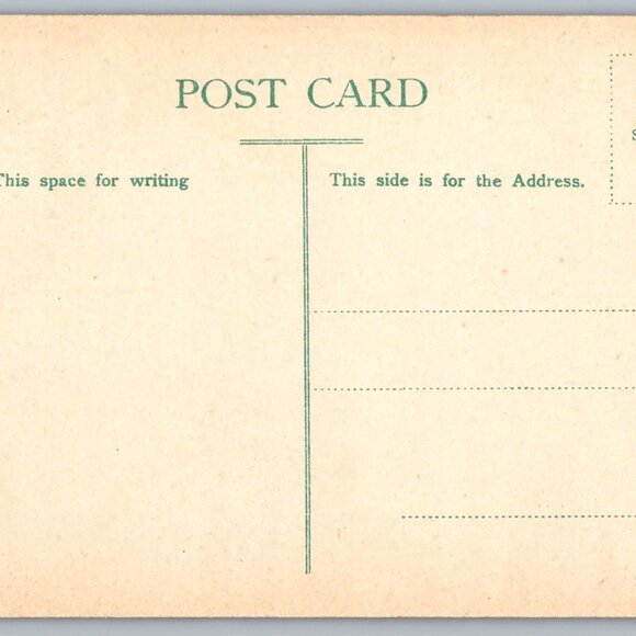 Postcard Unposted Railroad Station View Odd Fellows Bldg. Hampton N. H. #976 - Picture 2 of 2